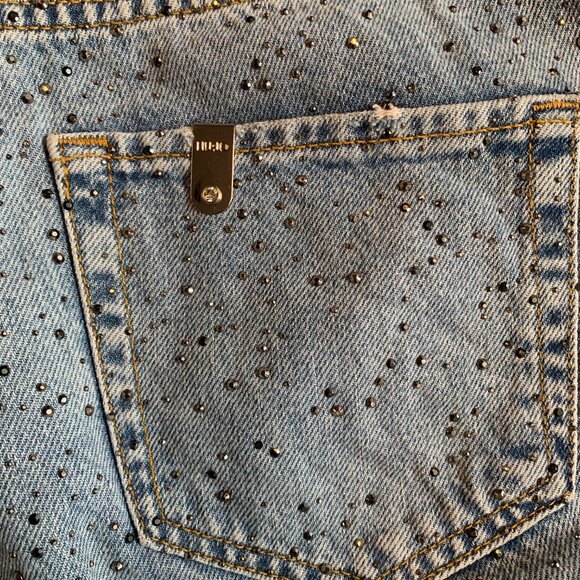 Liu Jo all over studded denim ladies jeans size 28 - Picture 3 of 6